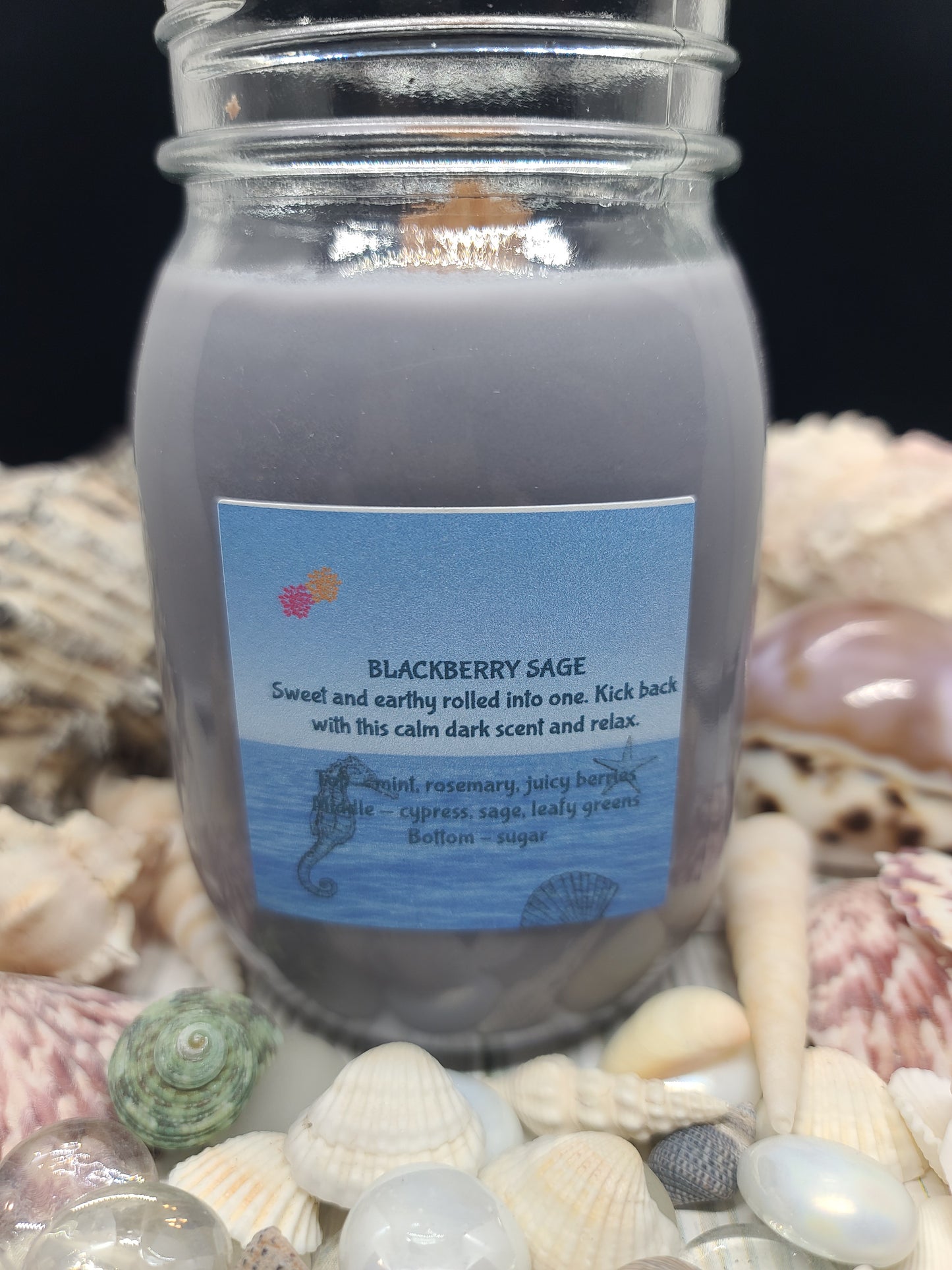 BLACKBERRY SAGE CANDLE 16OZ MASON JAR