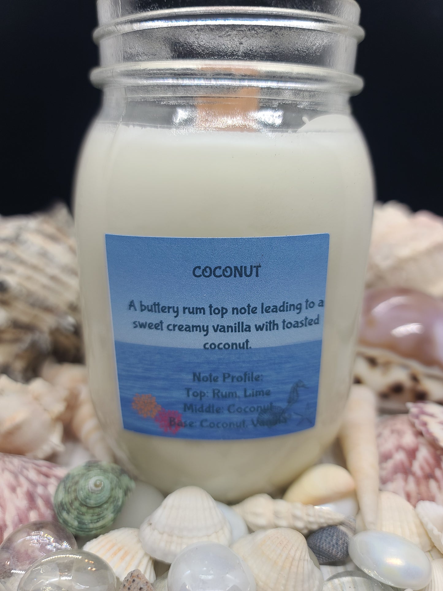 COCONUT CANDLE 16 OZ MASON JAR