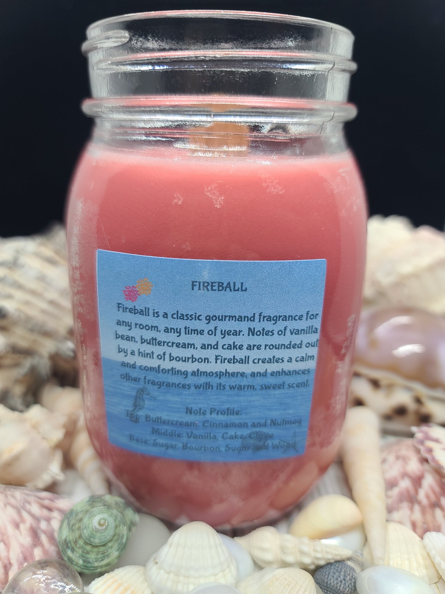 FIREBALL CANDLE 16OZ MASON JAR