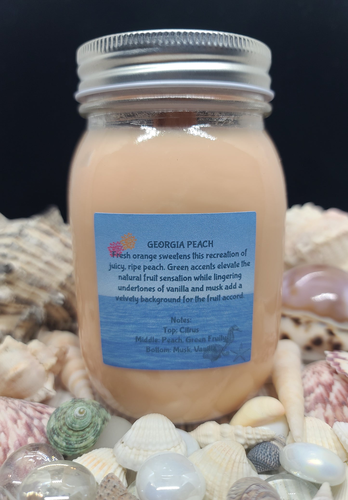 GEORGIA PEACH CANDLE 16OZ MASON JAR
