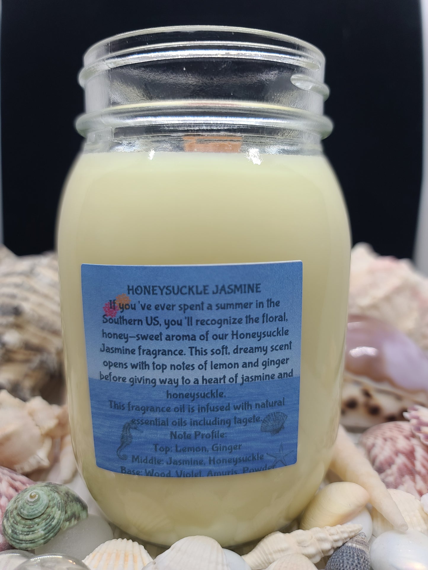 HONEYSUCKLE JASMINE CANDLE 16OZ MASON JAR