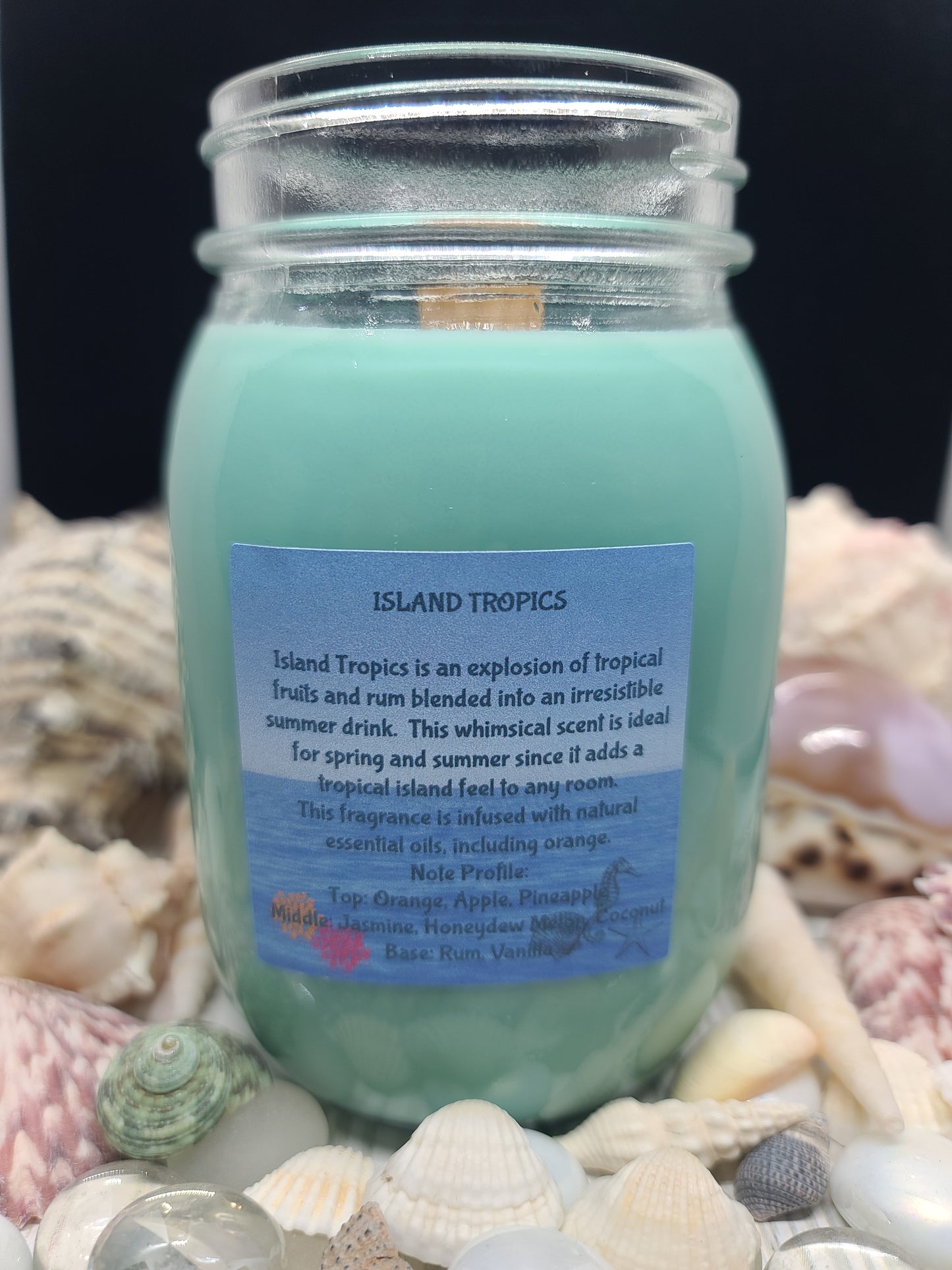 ISLAND TROPICS CANDLE 16OZ MASON JAR