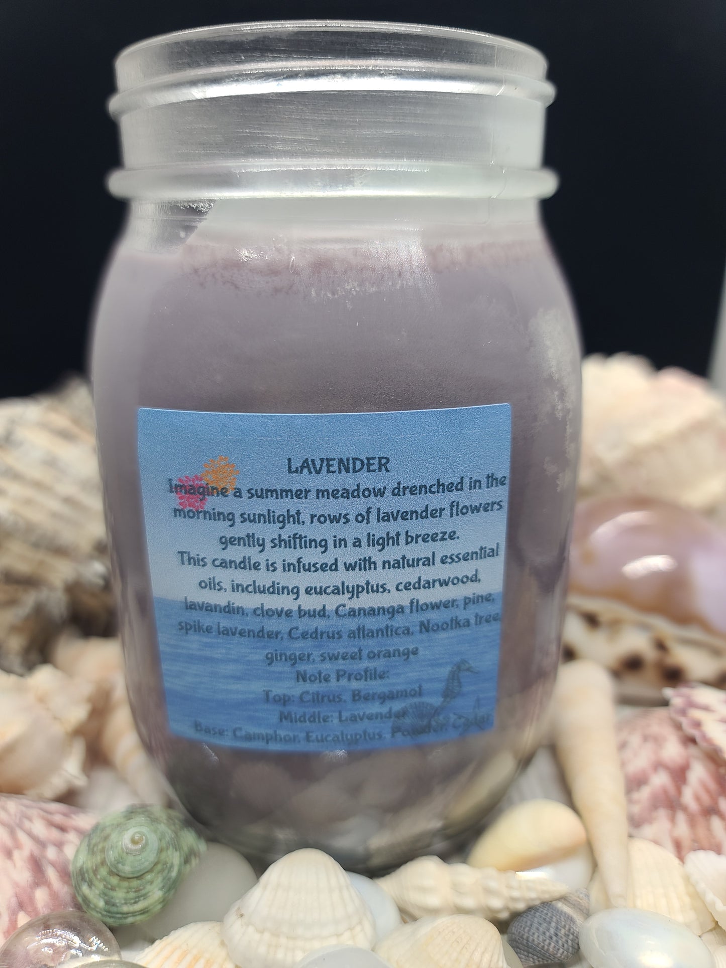 LAVENDER CANDLE 16OZ MASON JAR