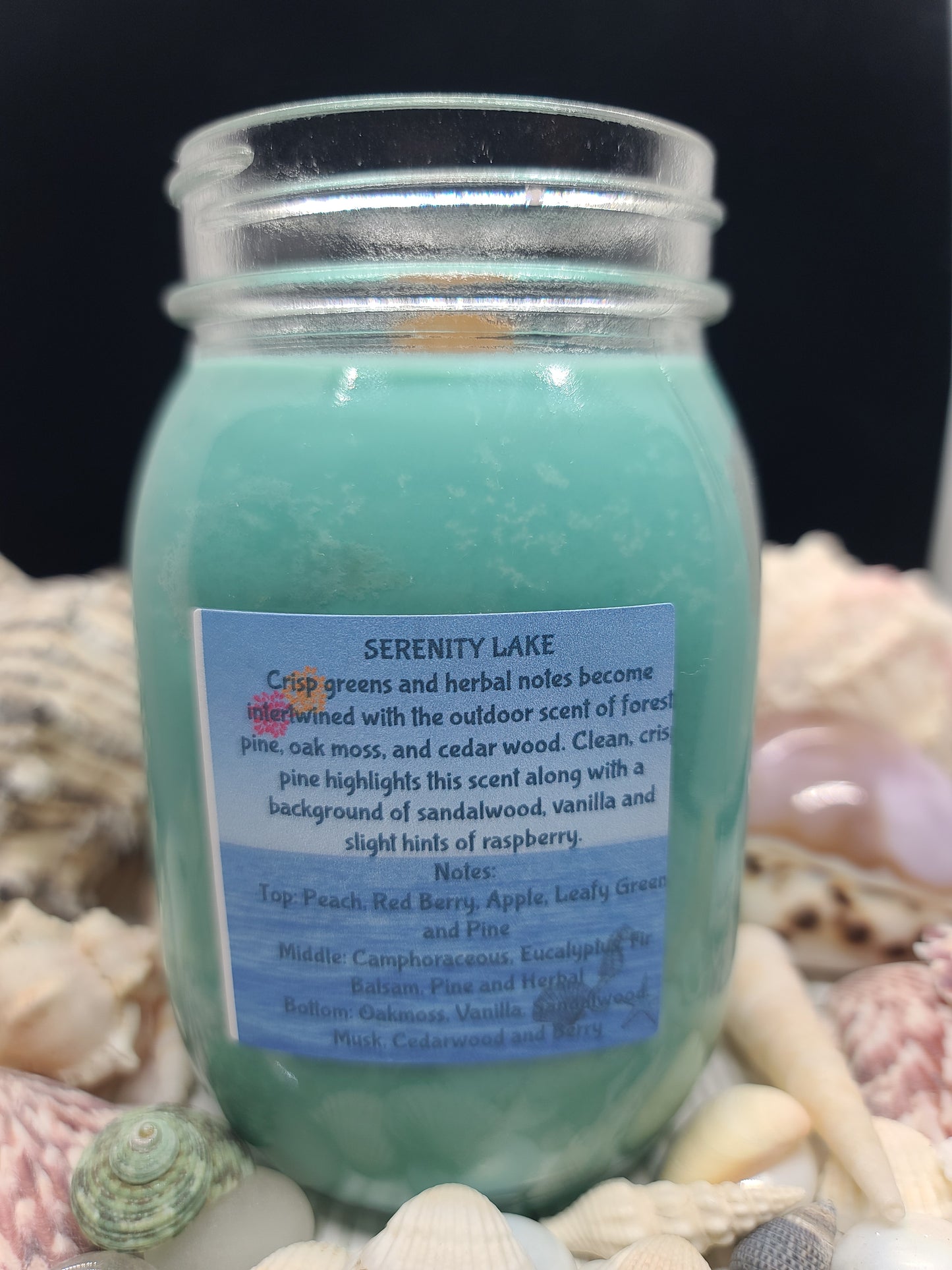 SERENITY LAKE CANDLE 16OZ MASON JAR