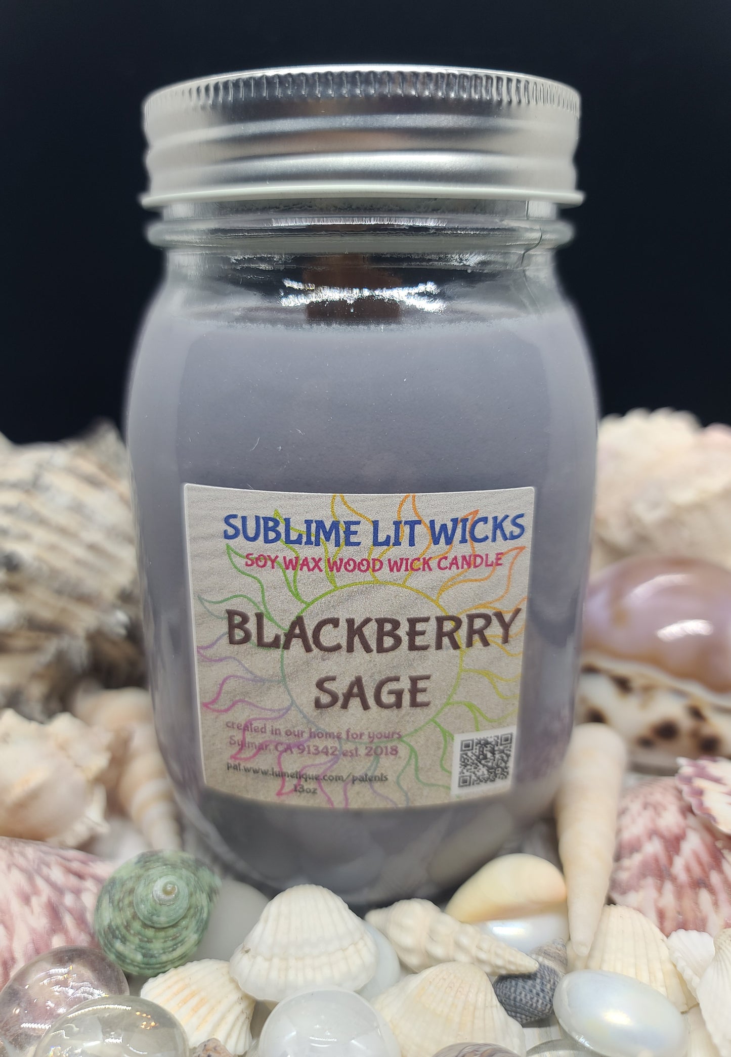 BLACKBERRY SAGE CANDLE 16OZ MASON JAR