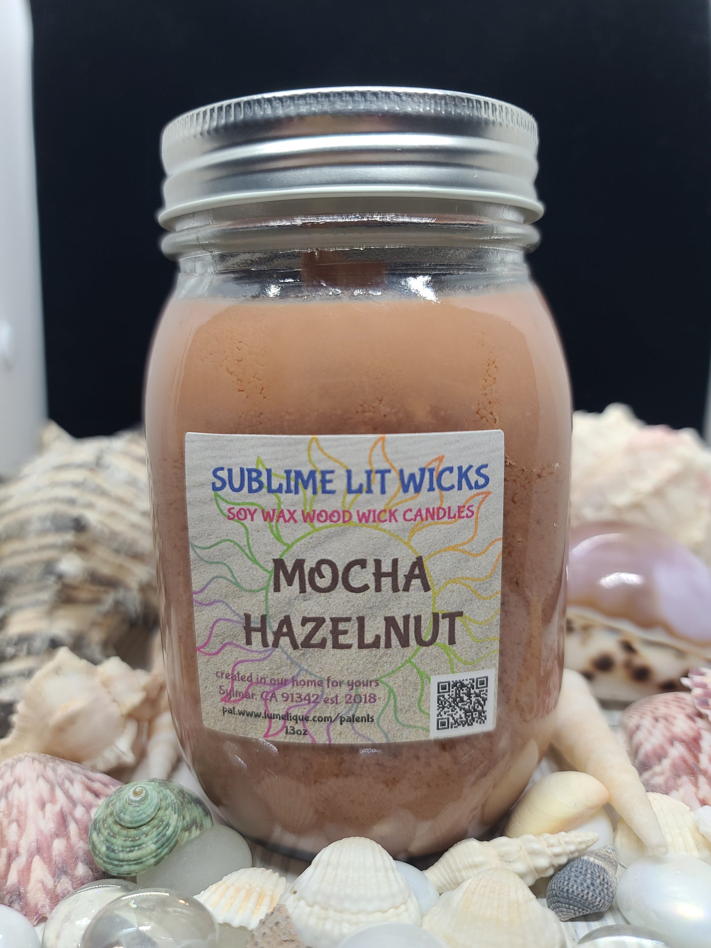 MOCHA HAZELNUT CANDLE 16OZ MASON JAR