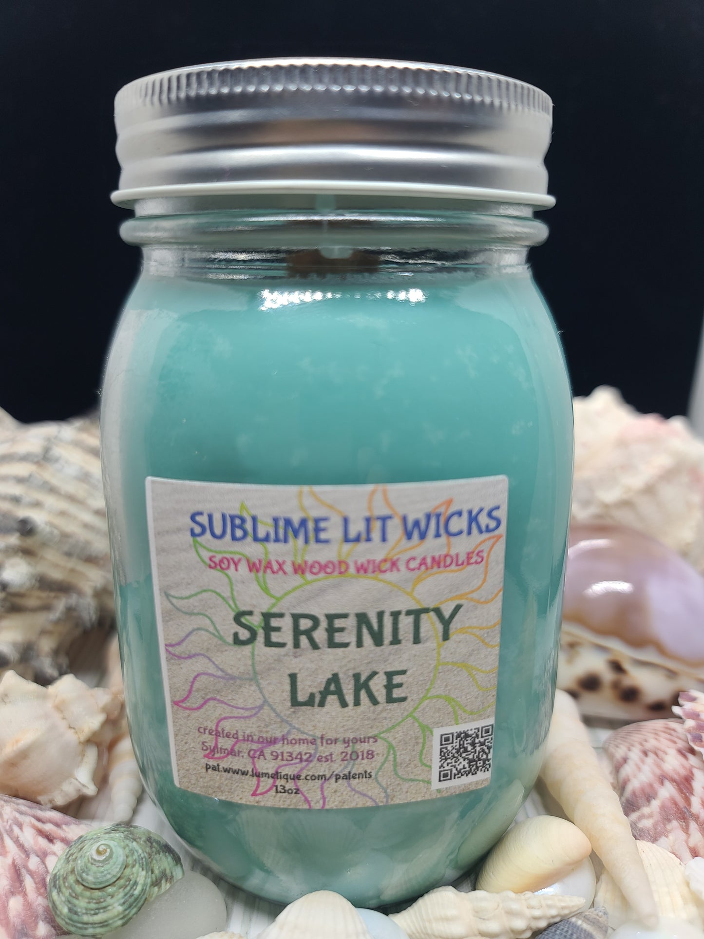 SERENITY LAKE CANDLE 16OZ MASON JAR
