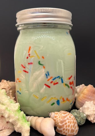 FRUITY PEBBLES CANDLE 16OZ MASON JAR