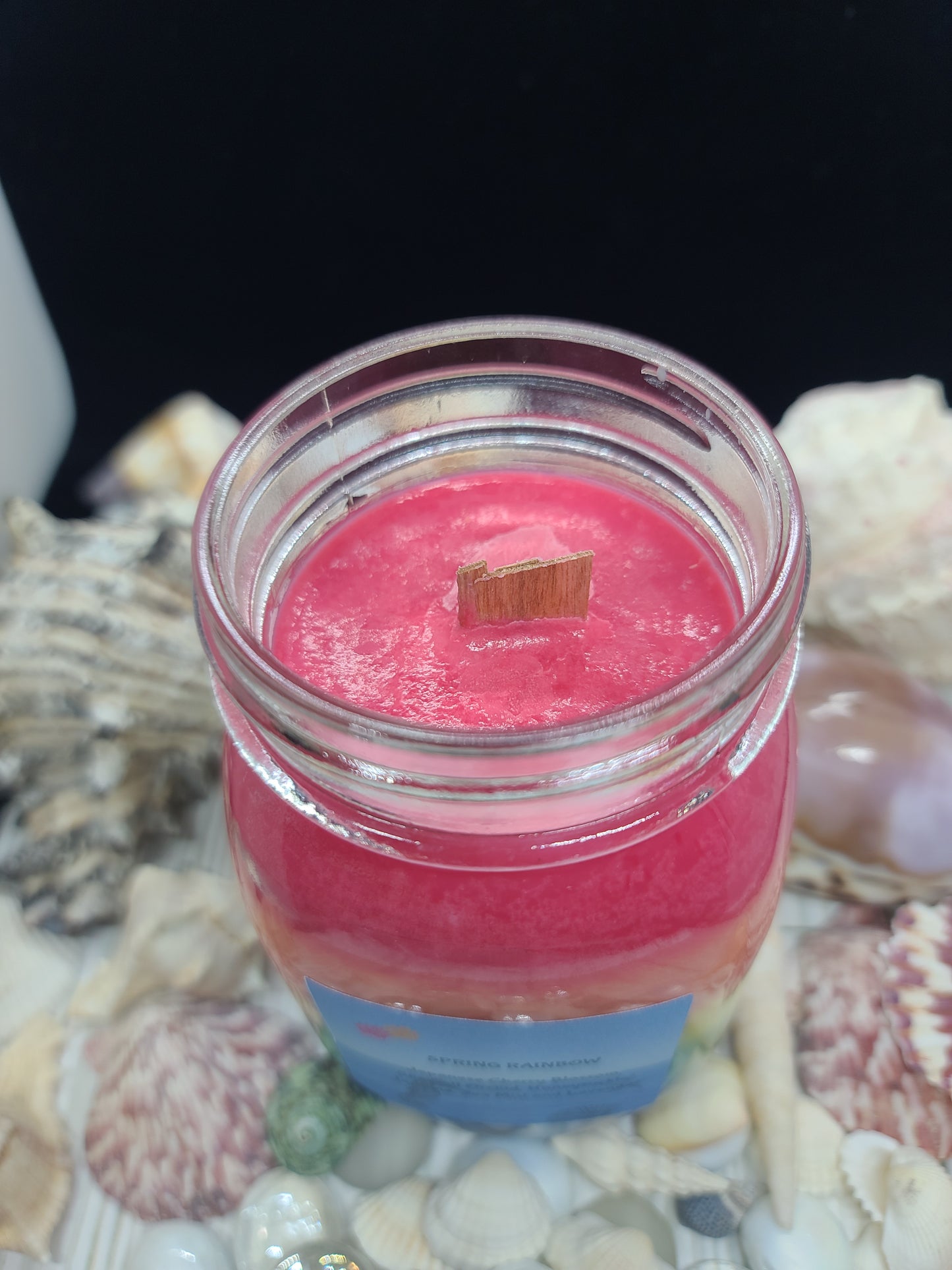 SPRING RAINBOW CANDLE 16OZ MASON JAR
