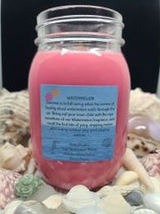 WATERMELON CANDLE 16OZ MASON JAR